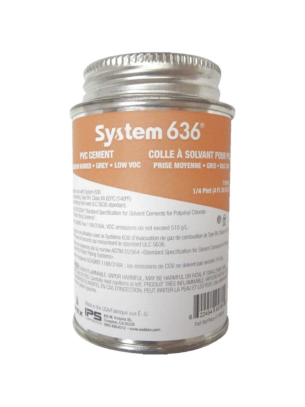 System 636 118ml PVC-FGV System 636 Cement LOW VOC
